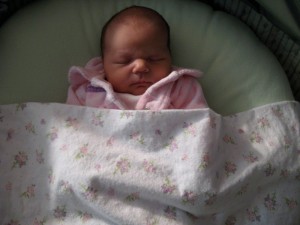 Sarah is one week old